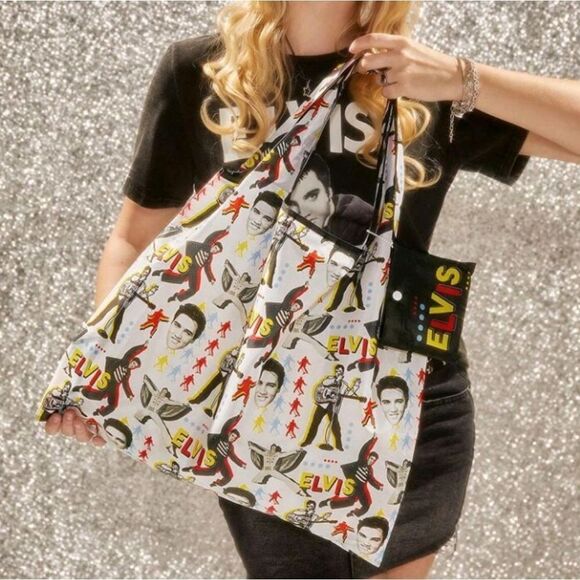 Elvis Shopping Tote Bag Rock & Roll - Picture 4 of 7